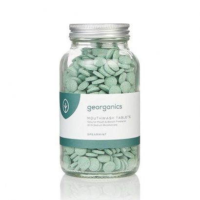 Tabletas de Enjuague Bucal, frescor Hierbabuena - Georganics - 180 tabletas