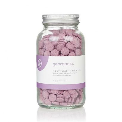 Tabletas de Enjuague Bucal, frescor Tomillo Silvestre - Georganics - 180 tabletas