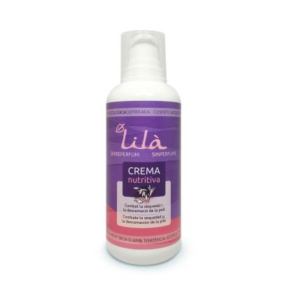 Crema Nutritiva Sin Perfume - Lilà Cosmètics - 400 ml