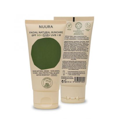 Crema Facial Color Certificada Orgánica SPF 50 UVA / UVB / IR - Nuura - 50 ml