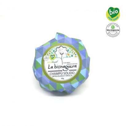 Champú Sólido Ortiga Blanca y Arcilla - La Biznaguera - 90g