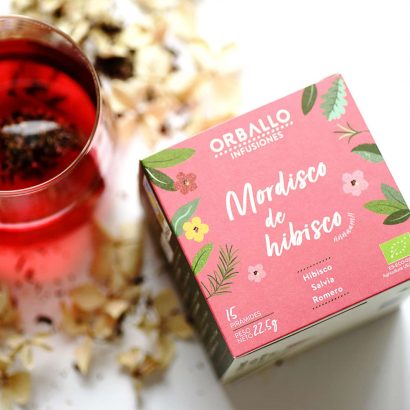 Infusión Mordisco de Hibisco - Orballo - 15 pirámides - Imagen 2