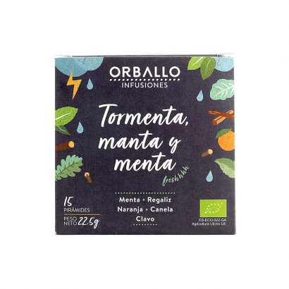 Infusión Tormenta, Manta y Menta - Orballo - 15 pirámides
