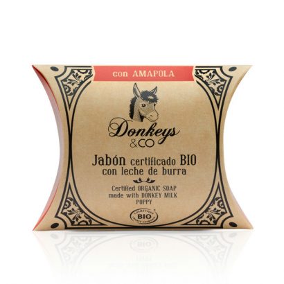 Jabón de Leche de Burra con Amapola - Donkeys & Co - 100 g
