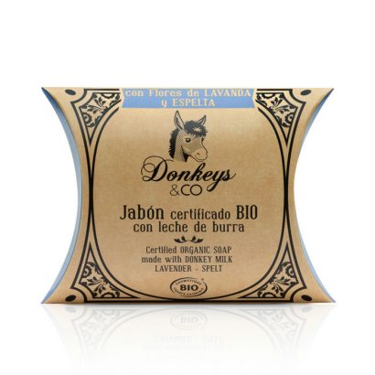 Jabón de Leche de Burra con Flor de Lavanda y Espelta - Donkeys & Co - 100 g