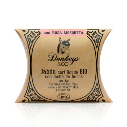 Jabón de Leche de Burra con Rosa Mosqueta - Donkeys & Co - 100 g