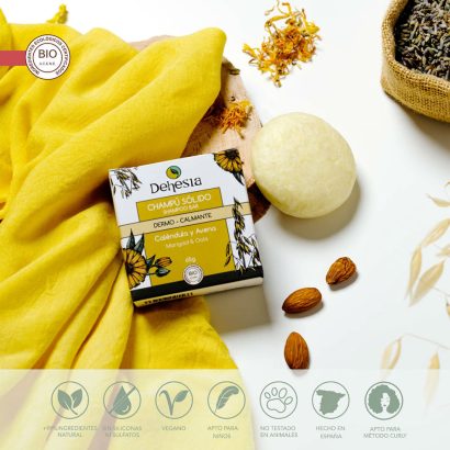 Champú Sólido BIO Dermo-Calmante con Caléndula y Avena - Dehesia - 65 g - Imagen 3