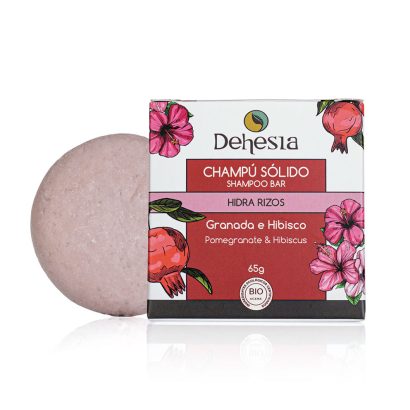 Champú Sólido BIO Hidra Rizos con Granada e Hibisco - Dehesia - 65 g