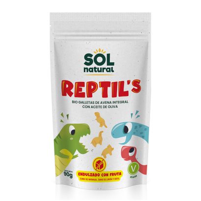 Reptil's Galletas de Avena y Fruta Bio - Sol Natural - 90 g