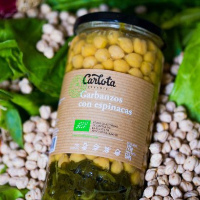 Garbanzos con Espinacas - Carlota Organic - 720g - Imagen 2