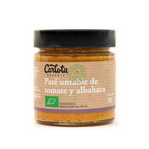 Paté Untable de Tomate y Albahaca - Carlota Organic - 180g
