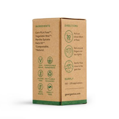 Hilo Dental Vegano Biodegradable - Hierbabuena - Georganics - 50 M - Imagen 3